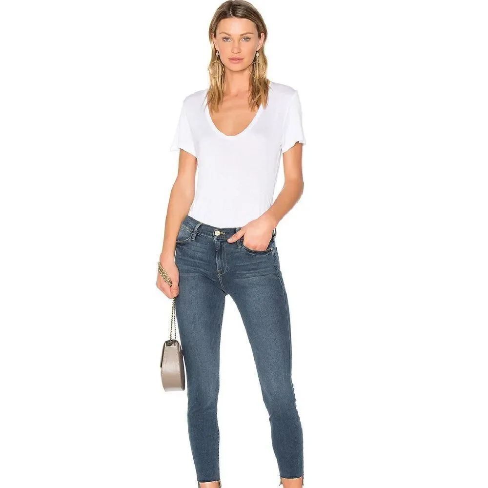 EUC Frame Denim Le High Skinny Stagger Hem